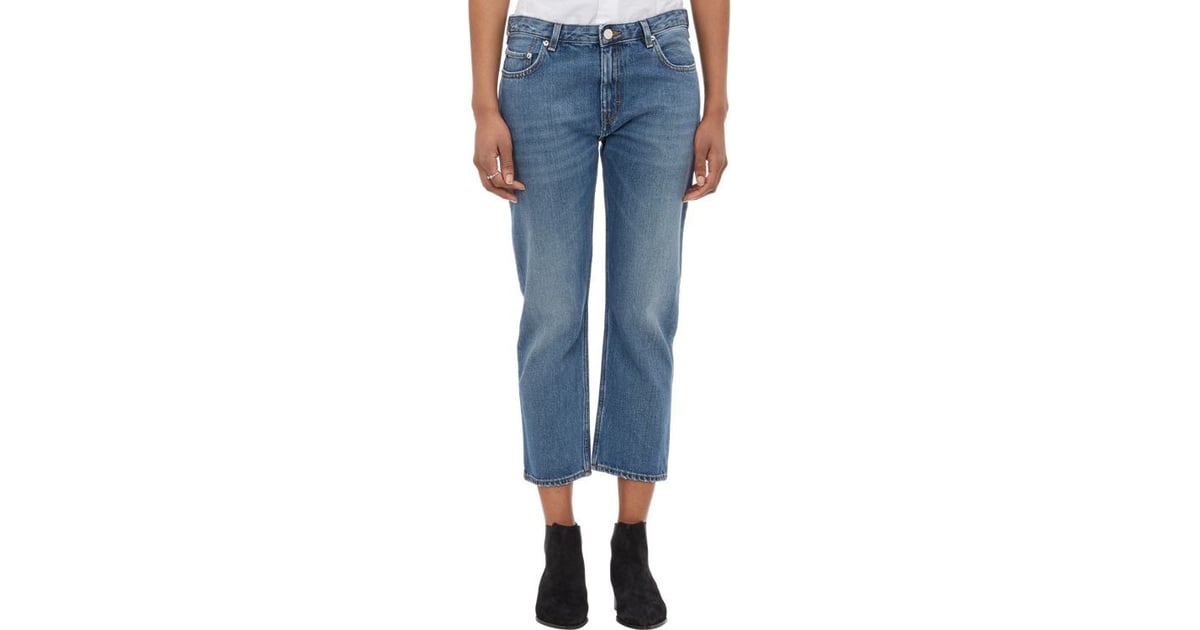Acne Studios Cropped Pop Jeans-Blue ($270) | Kendall Jenner Wearing ...