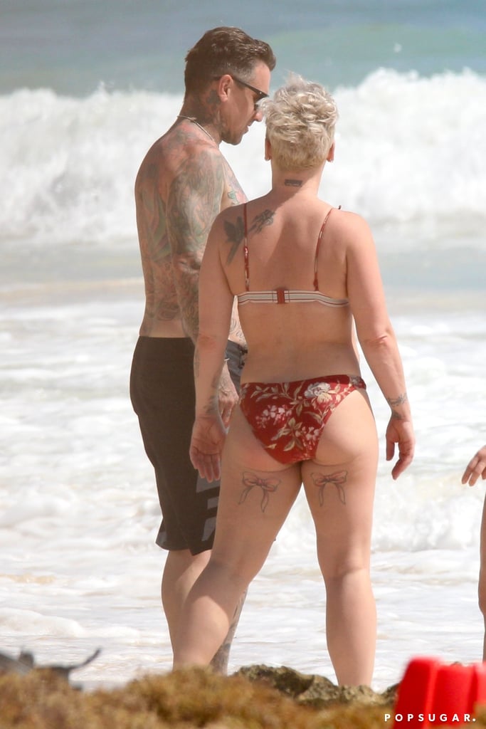 Pink and Carey Hart at the Beach in Mexico February 2019