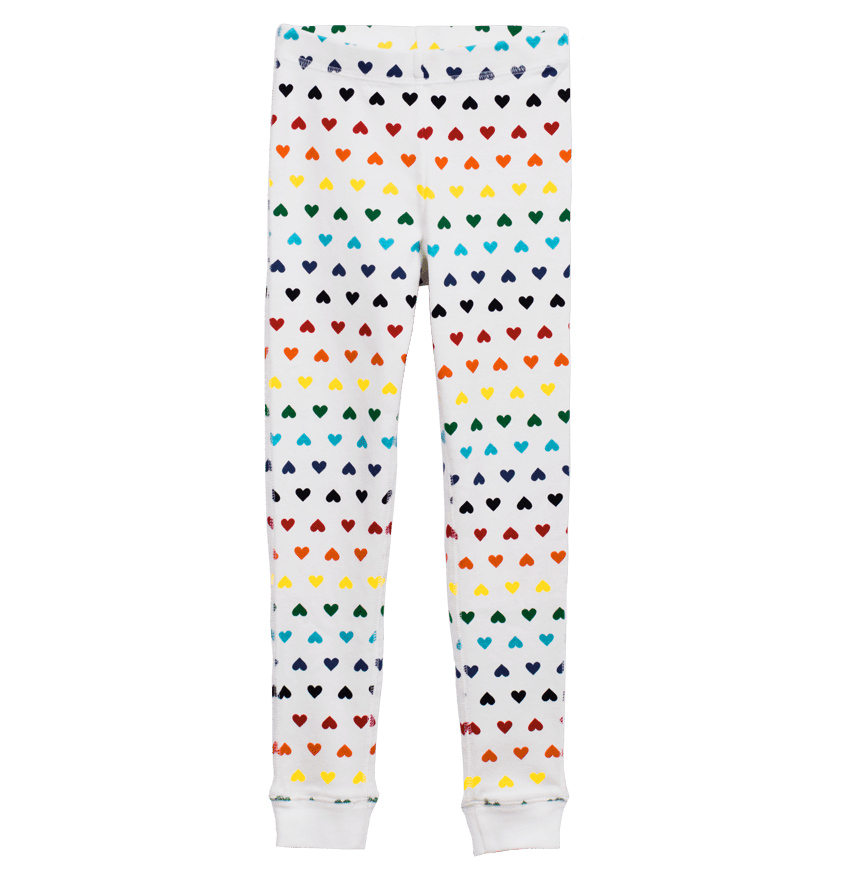Primary Rainbow Heart PJ Pant