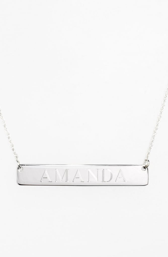 Jane Basch Designs Personalized Bar Pendant Necklace