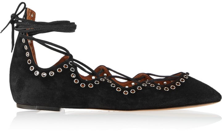 bevroren aantrekken brand Isabel Marant Leo Lace-Up Embellished Suede Ballet Flats ($500) | 24 Flats  That Will Elevate Your Summer Shoe Game | POPSUGAR Fashion Photo 11