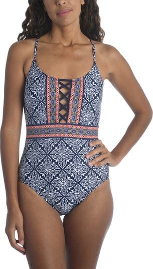 La blanca strappy one piece cheap
