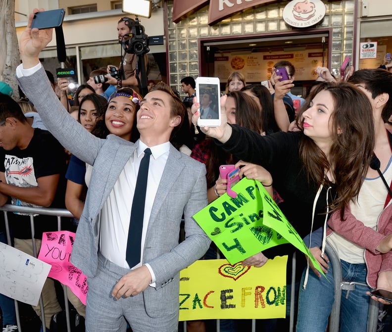 Dave snapped selfies with fans.