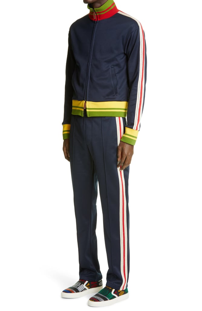 Wales Bonner Stripe Trim Track Jacket and Pants | Nordstrom Black_Space ...