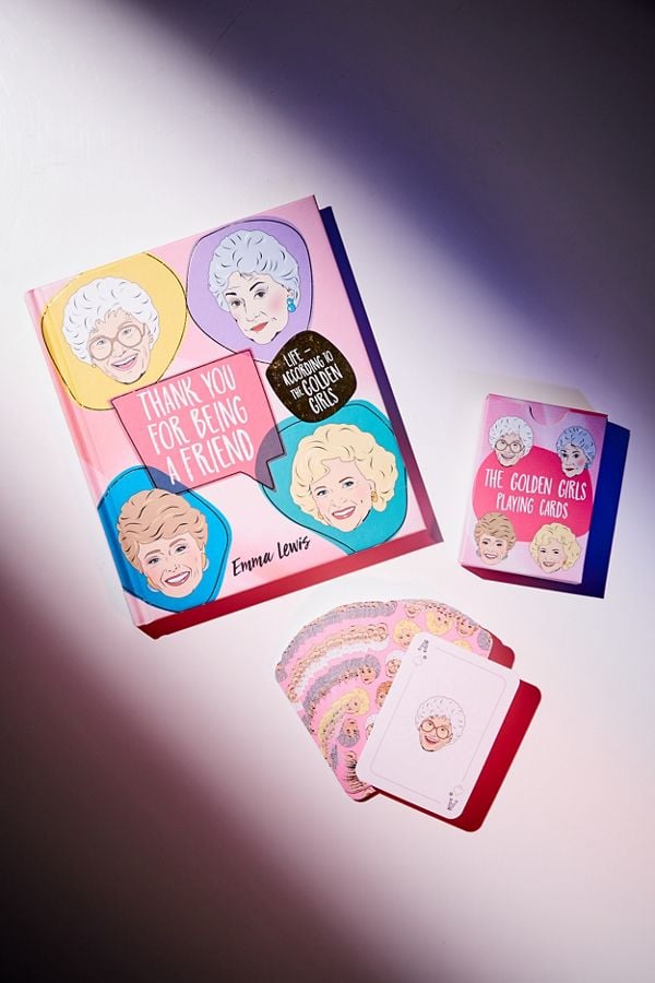 Thank You For Being a Friend Book and Playing Card Set The Golden