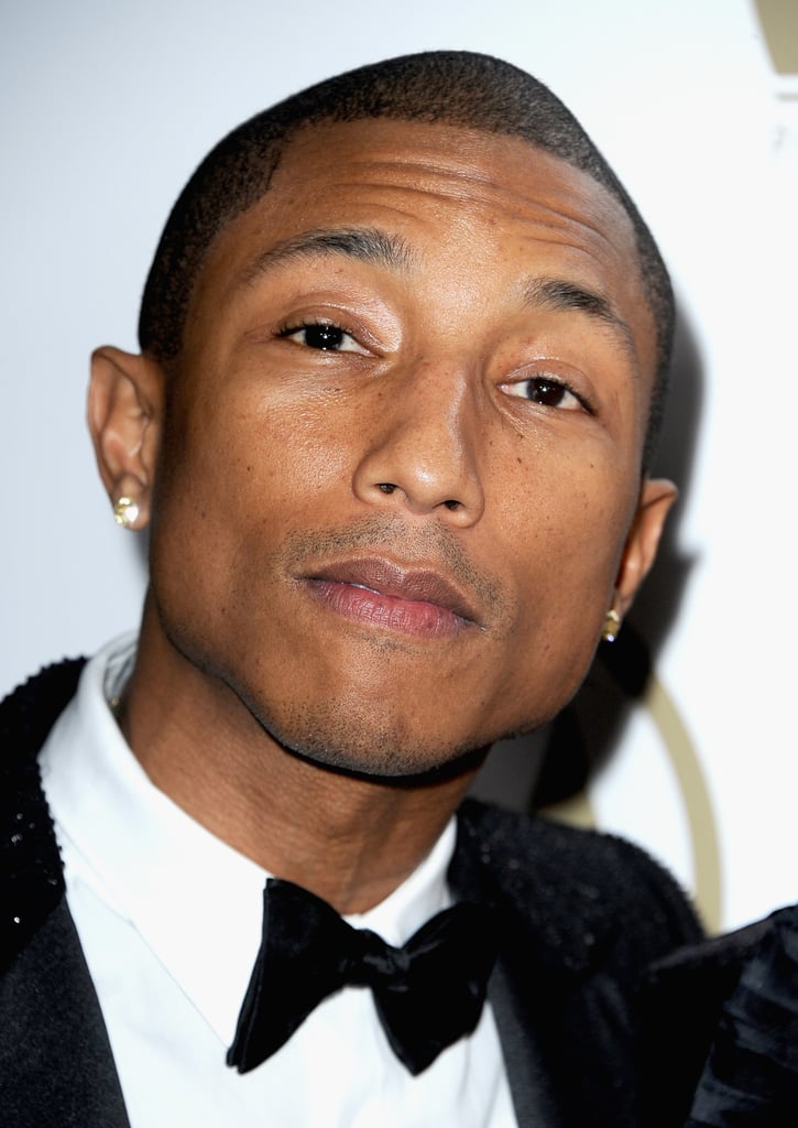 Pharrell Williams posed for pictures just before the show.