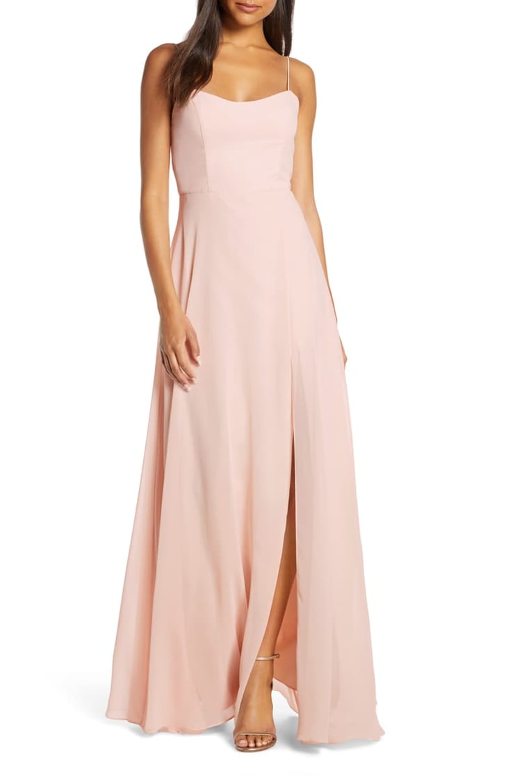 Jenny Yoo Kiara Bow Back Chiffon Evening Dress 14 Stunning