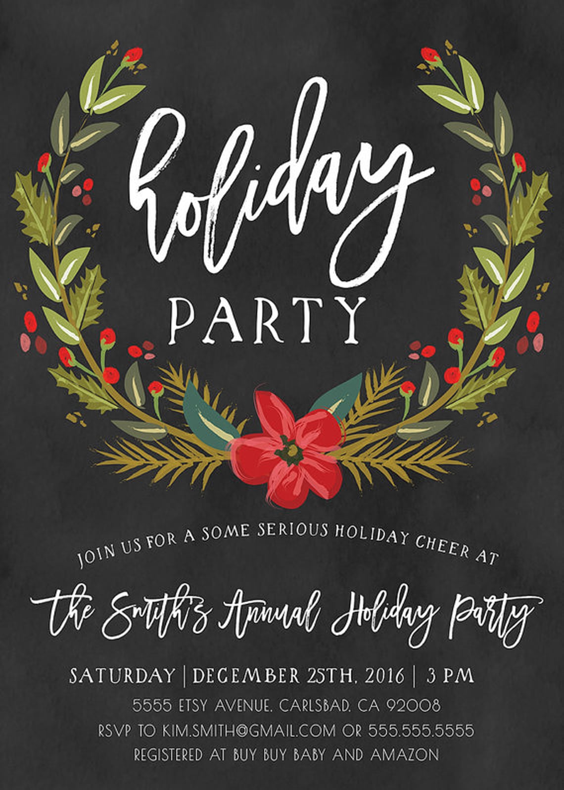 Printable Holiday Party Invitations | PS Smart Living