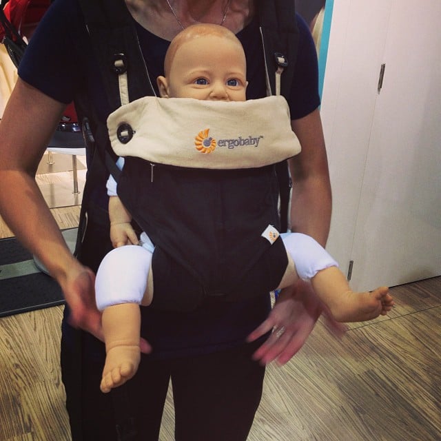 The Ergo 360 carrier is the company's first that faces forward. It also can be used in four positions — front forward, front inward, back, and hip. Its leg pouches are specially designed to keep babies in the frog position — preventing hip dysplasia.
