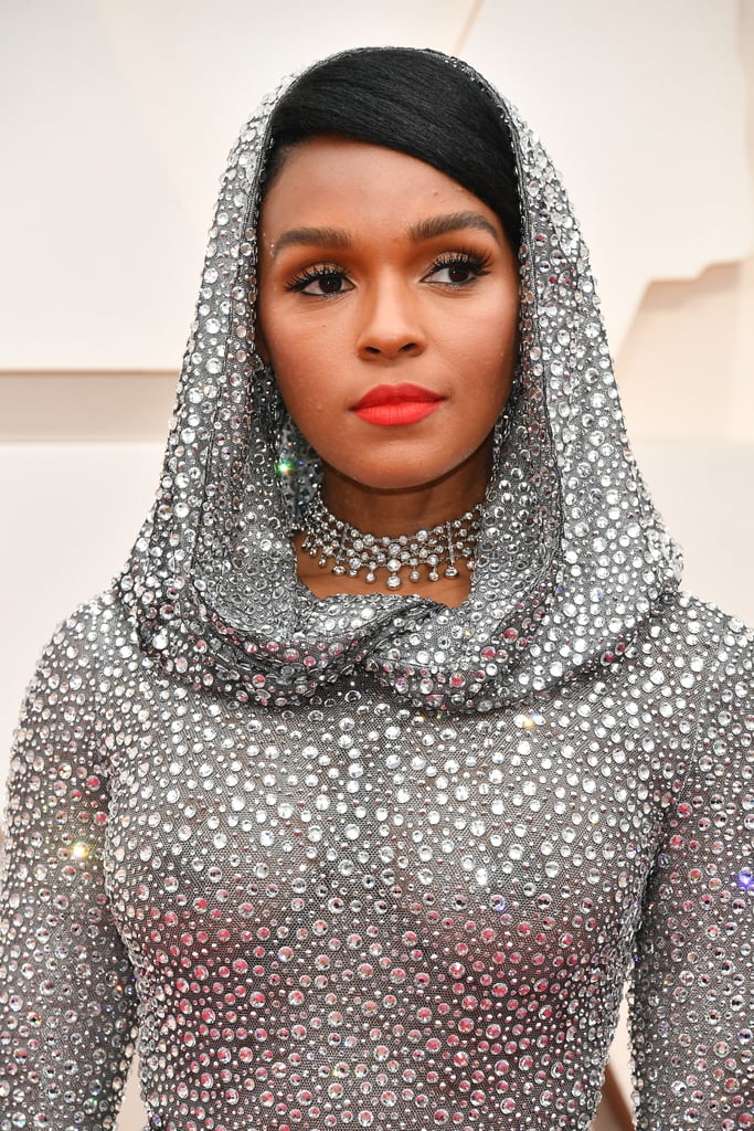 Janelle Monae Silver Cape Ralph Lauren Dress at Oscars 2020