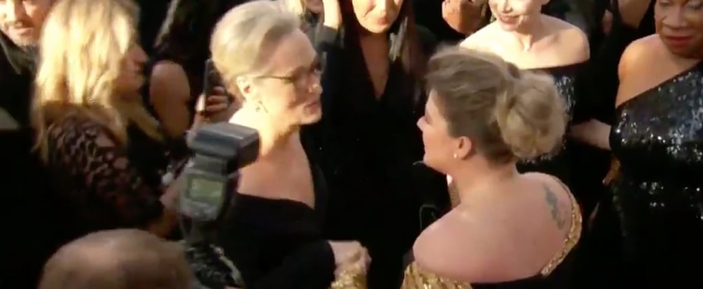 Kelly Clarkson Meeting Meryl Streep at 2018 Golden Globes