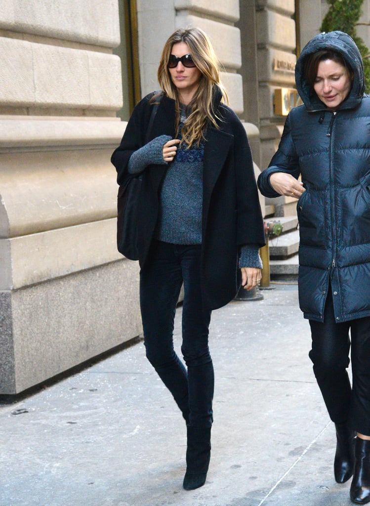 Gisele Bündchen walked in NYC with a friend on Monday.