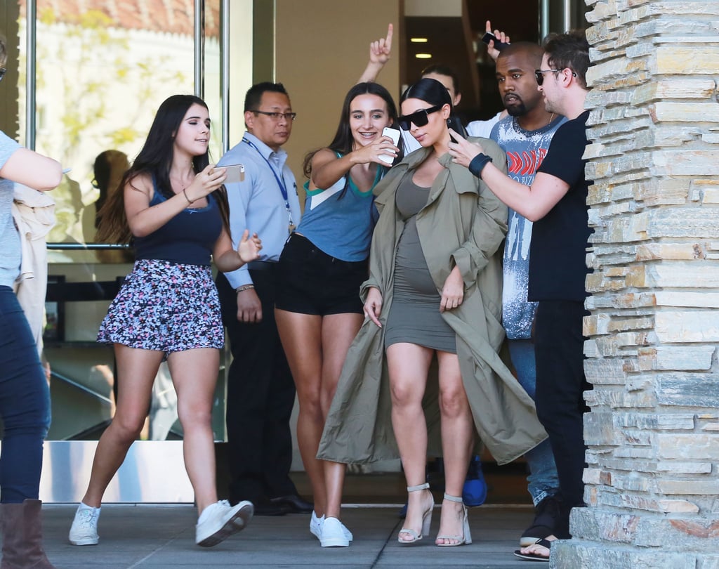 Kim Kardashian and Kanye West Out in LA October 2015