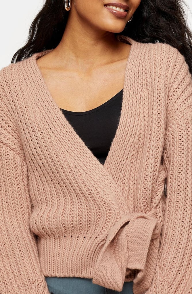 Topshop Tie Wrap Knit Cardigan