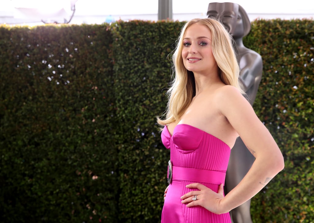 Sophie Turner Hot Pink Louis Vuitton Gown at SAG Awards 2020