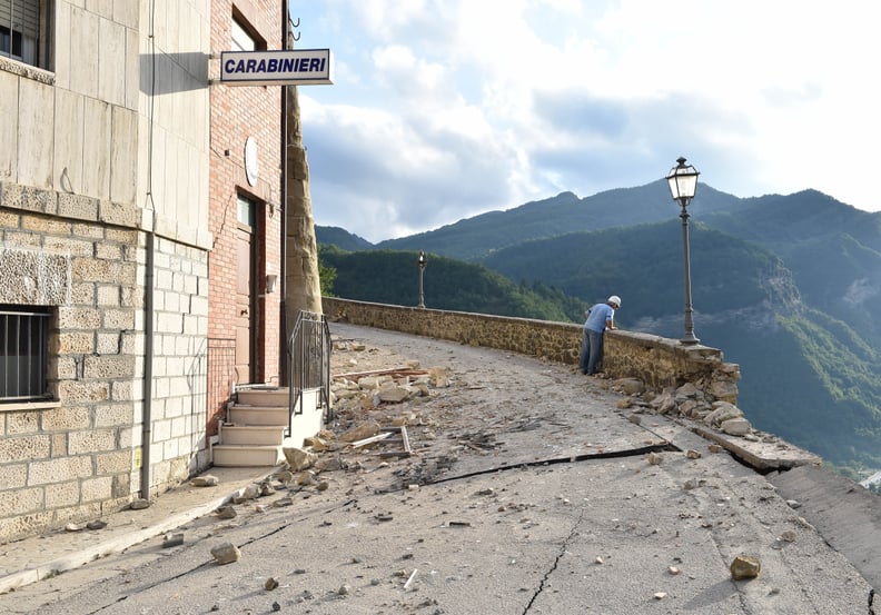 Damage from Arquata del Tronto