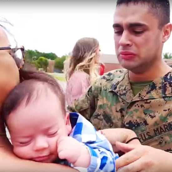 Marine Meets Newborn Son For First Time