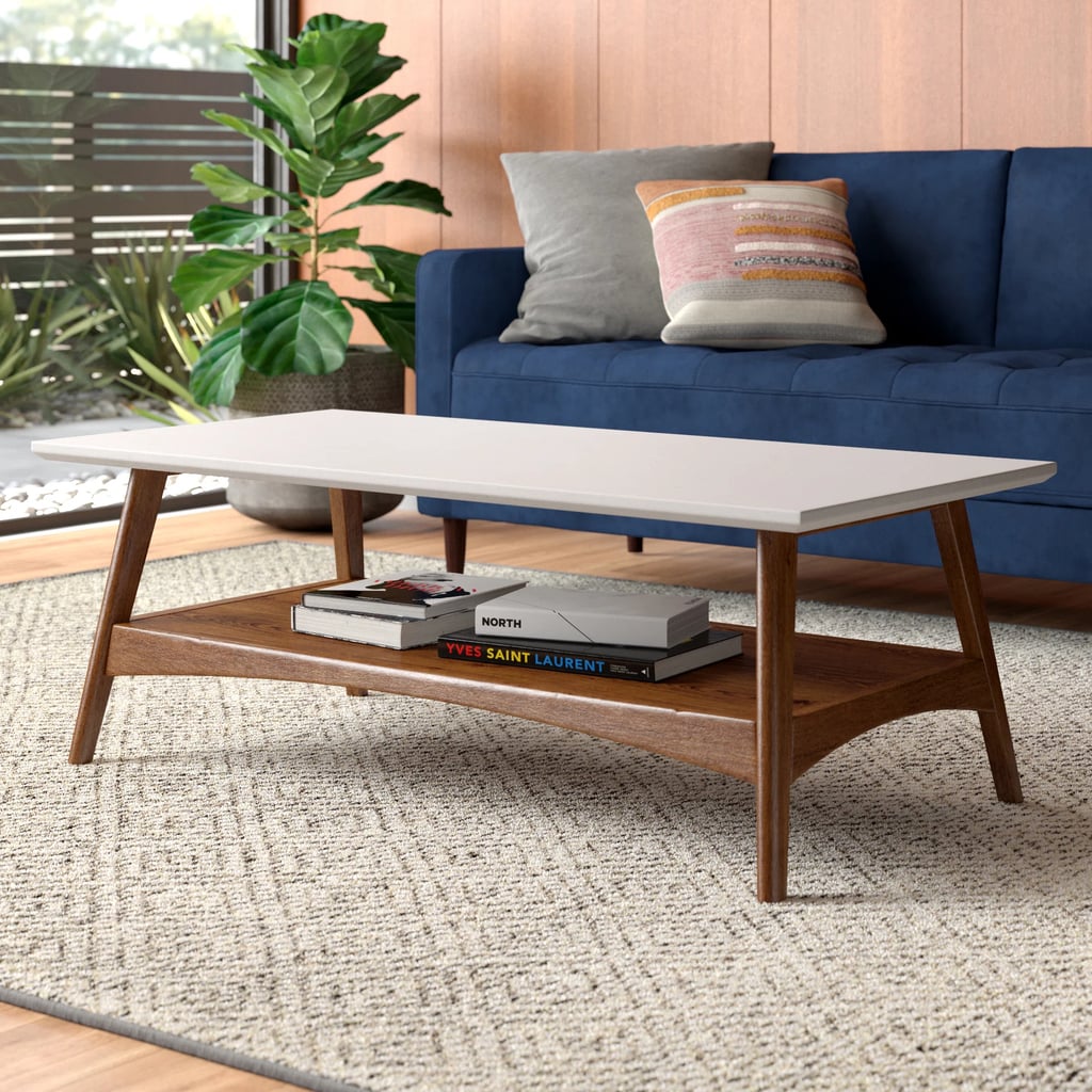 Best Rectangle Coffee Table: AllModern Burnes 4 Legs Coffee Table With Storage