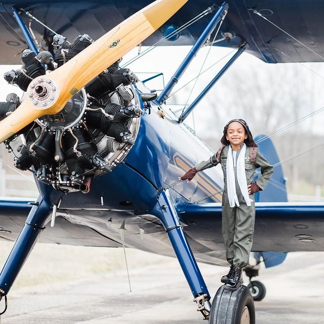 Avery Dressed Up as Bessie Coleman