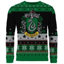 Harry Potter Slytherin Knitted Christmas Sweater