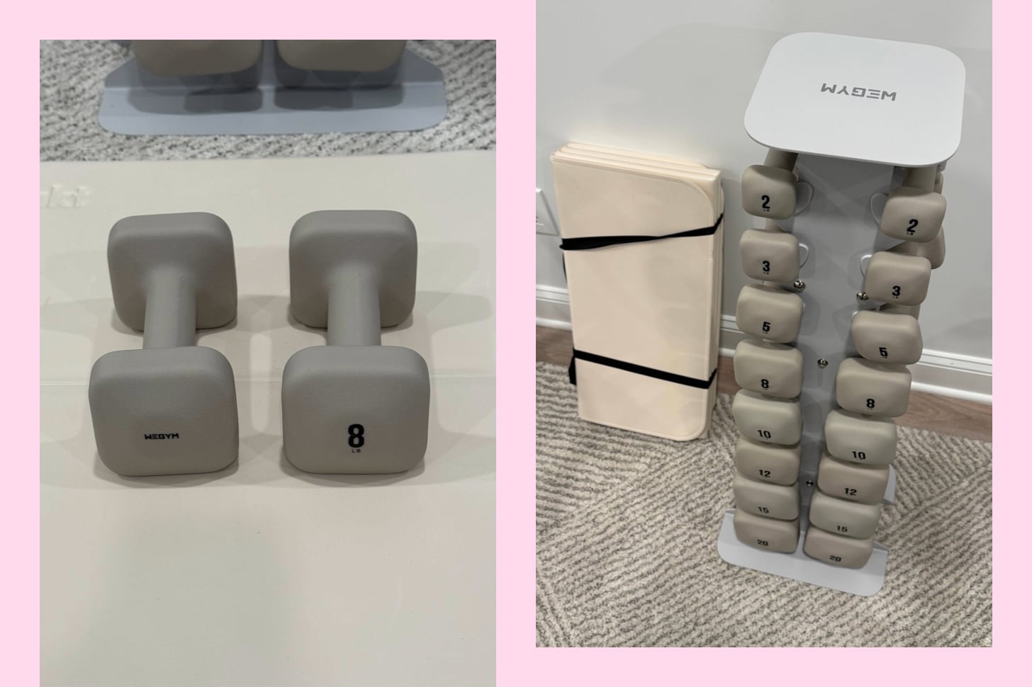 The WeGym Dumbbell Set.