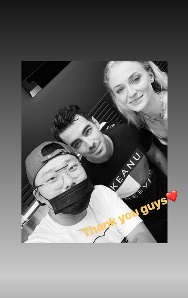 Joe Jonas and Sophie Turner With the Artist at Bang Bang Tattoo