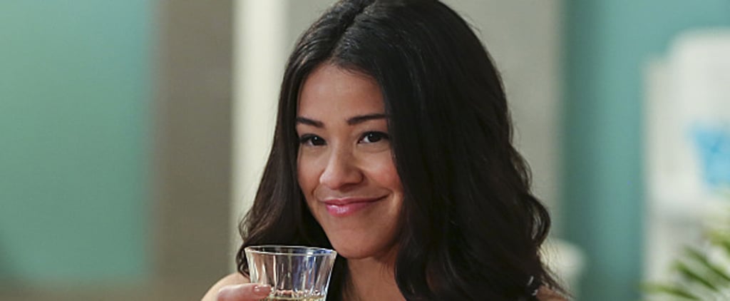 Gina Rodriguez Wearing a Blond Wig