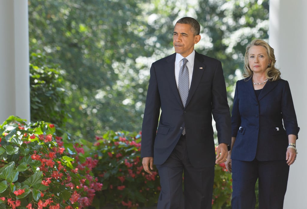 Walking to the Rose Garden in 2012.