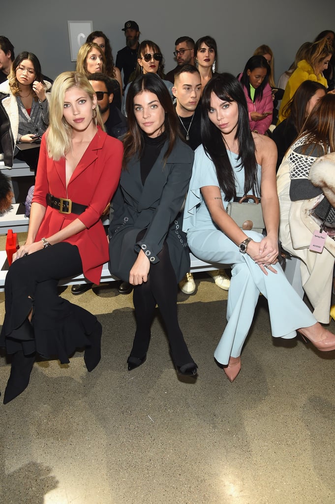 Devon Windsor, Julia Restoin Roitfeld, and Liliana Nova at Chiara Boni La Petite Robe Fall 2019