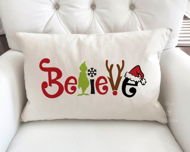 Believe Christmas Pillow Cover