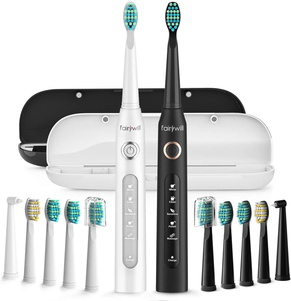 Fairywill 2 Packs Electric Toothbrush with 2 Travel Case