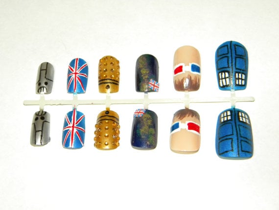 DalisayDesignStudio Doctor Who Press On Nails (Tenth Doctor)