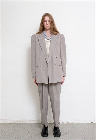 Vintage Two-Piece Suit With Pinstripes