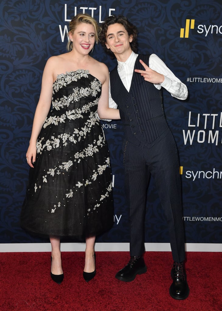 Pictured: Greta Gerwig and Timothée Chalamet at the Little Women world premiere.