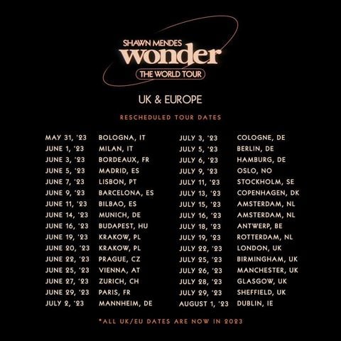 Shawn Mendes's "Wonder": The World Tour