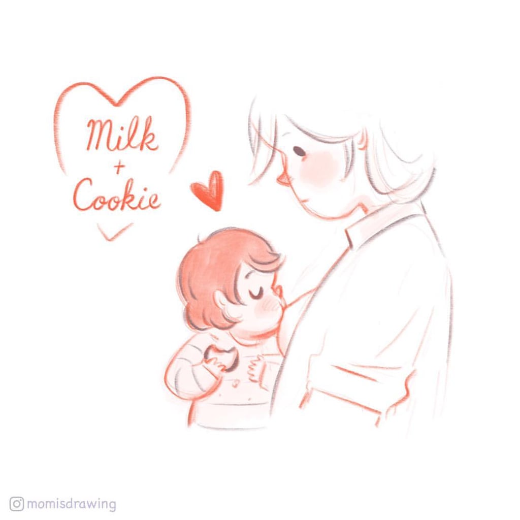 Mom Is Drawing Breastfeeding Illustrations