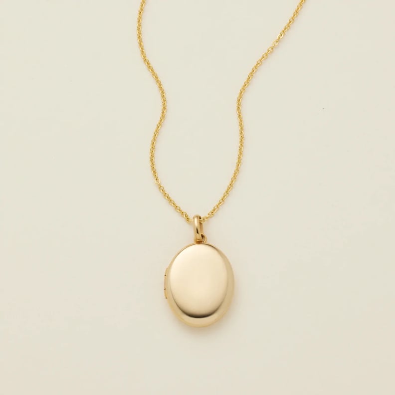 A Modern Locket: Made by Mary Mini Oval Locket Necklace