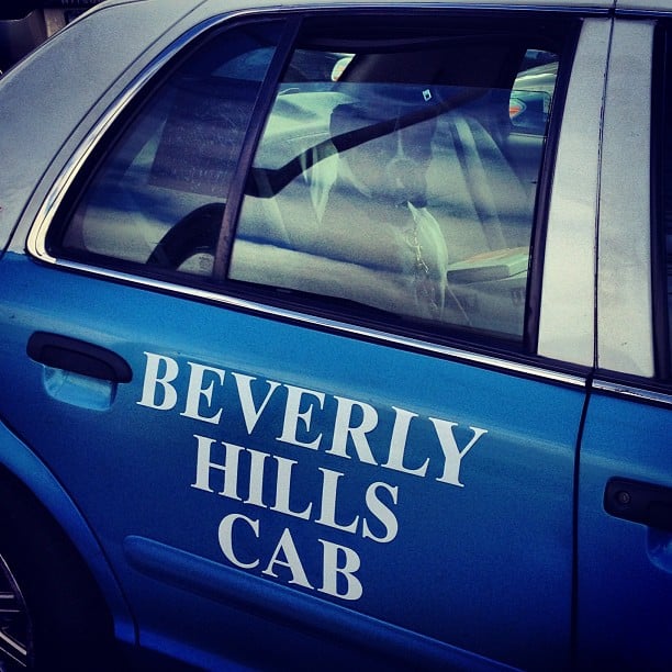 What? It's Beverly Hills, everyone takes cabs.
Source: Instagram user monkeybidness