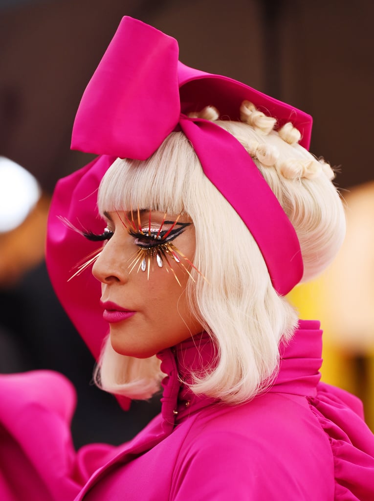 Lady Gaga's hair and makeup at the 2019 Met Gala