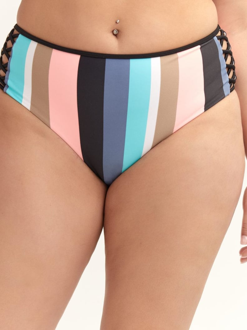 Body Glove, Striped Retro - High Waist Swim Brief