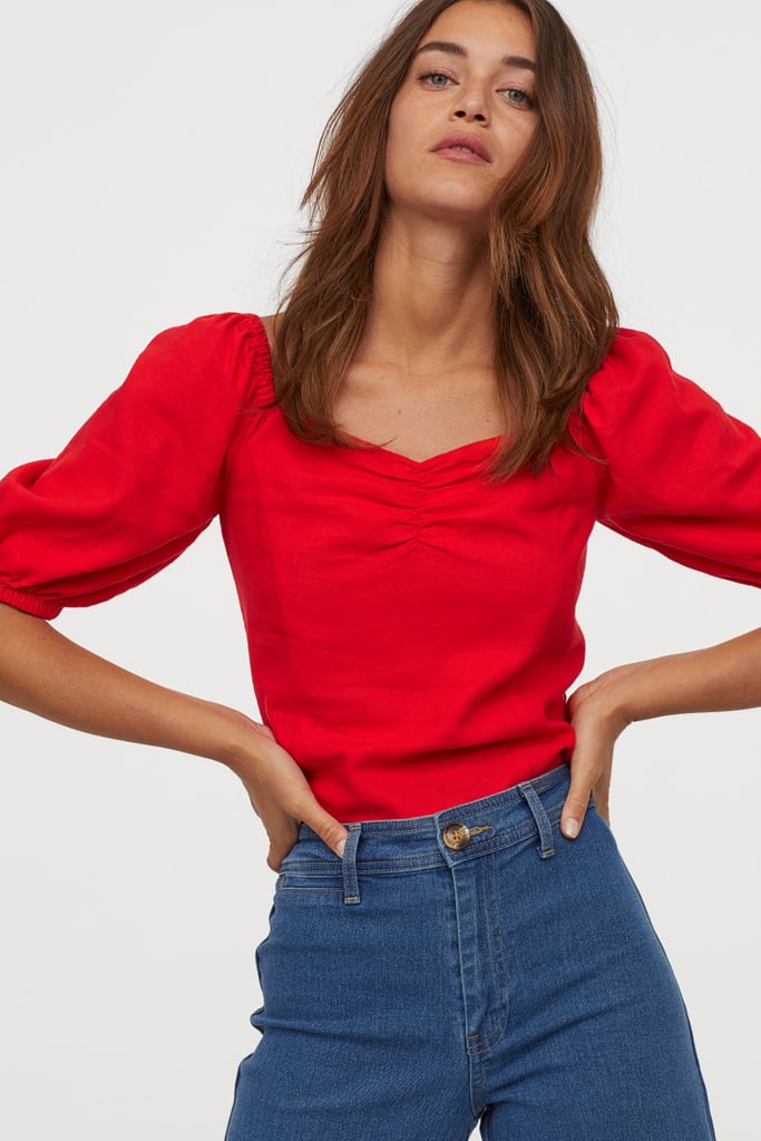H&M Puff-Sleeved Blouse