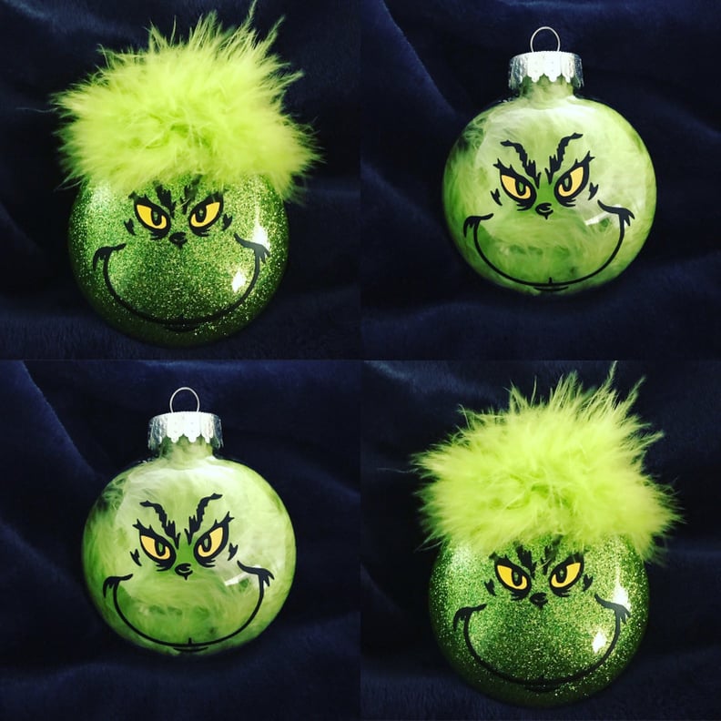 Grinchmas Ornaments Custom glitter ornament Fan merch Plastic ornaments