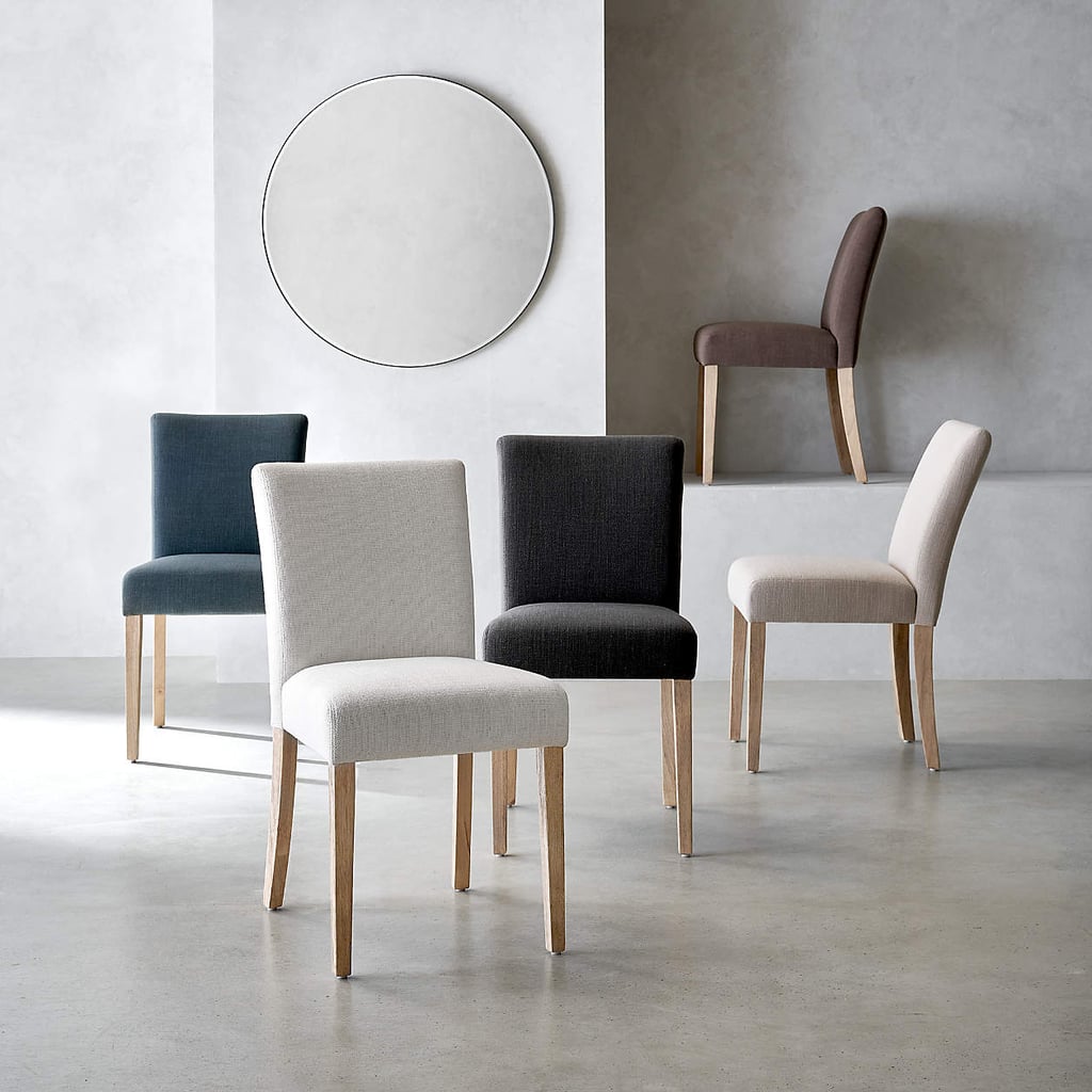 Best Upholstered Dining Chair: Crate & Barrel Lowe Taupe Upholstered Dining Chair