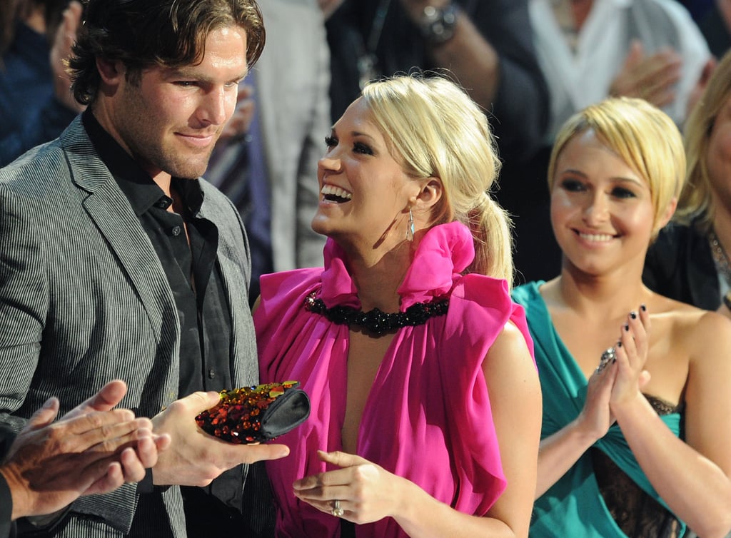 Carrie shared her excitement with Mike at the 2010 CMT Music Awards in Nashville.