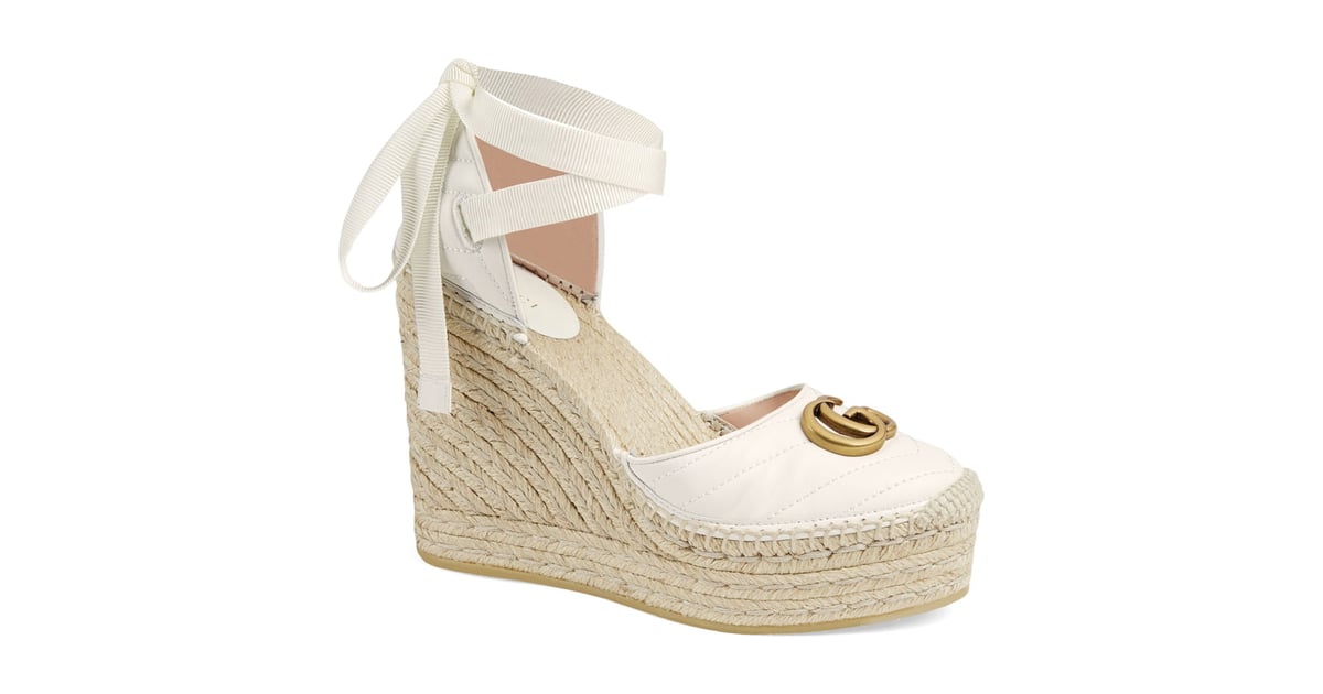 gucci ankle tie wedge platform espadrille sandals