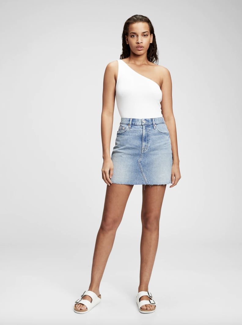 Gap Denim Mini Skirt With Washwell