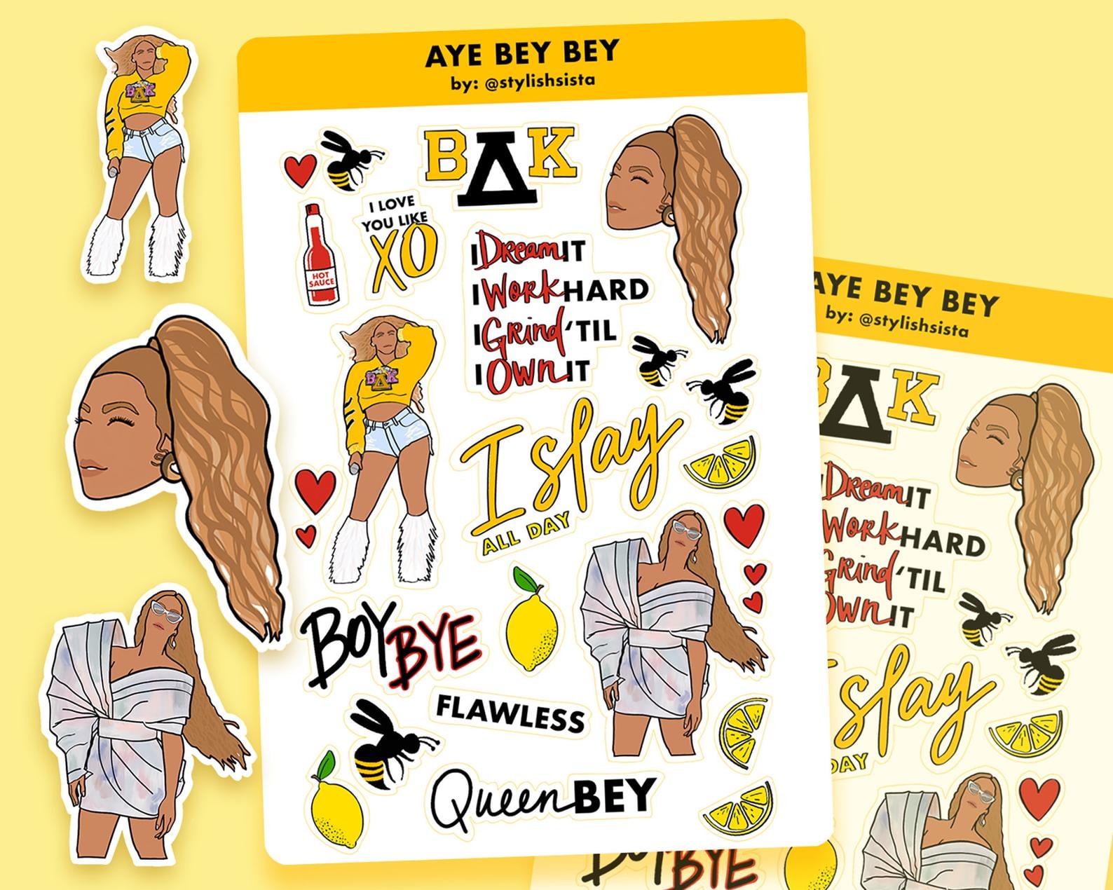 Beyonce Sticker Paper Stickers Stickers, Labels & Tags etna.com.pe