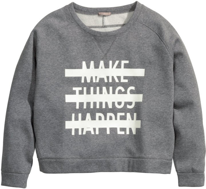 H&M Gray Melange Sweatshirt