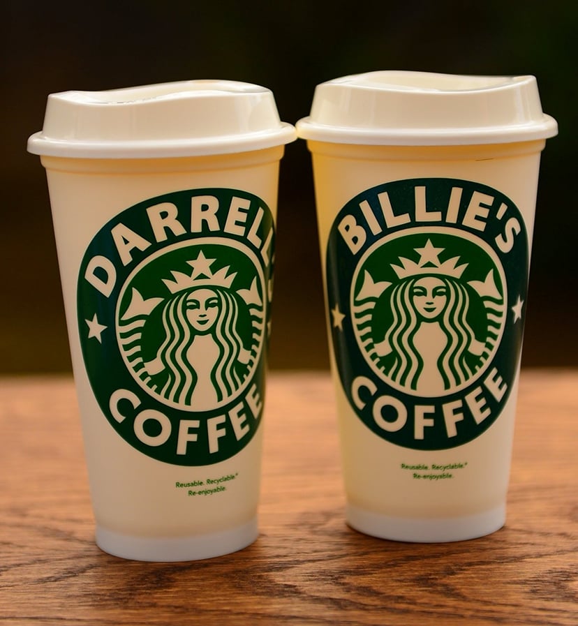 PERSONALISED STARBUCKS COFFEE Kit hamper Reusable Cup -  UK in 2023