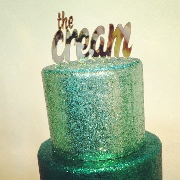 Metallic Cake Topper At The Cream Popsugar Love And Sex Instagrams